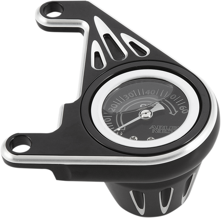 ARLEN NESS Oil Pressure Gauge Kit - Deep Cut - Black 15-668