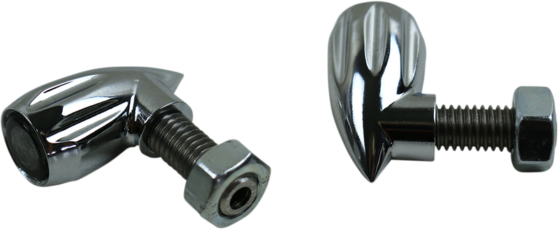 KODLIN MOTORCYCLE 3-1 Bullet Rear Indicator Lights - Grooved - Chrome K68462