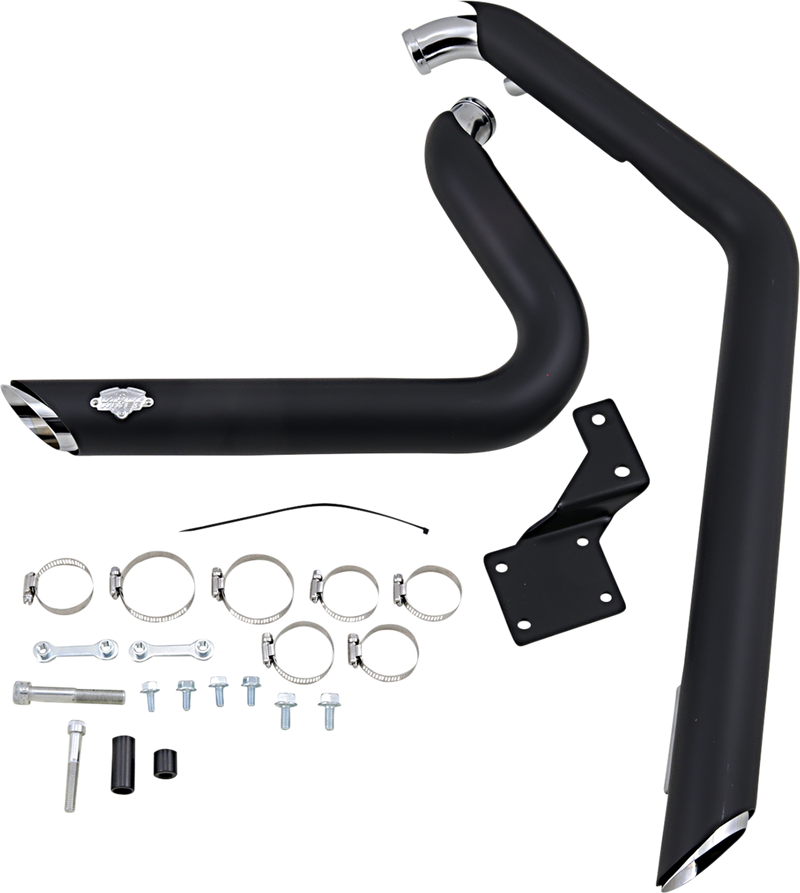 VANCE & HINES Shortshots Staggered Exhaust System - Matte Black Ceramic 47221