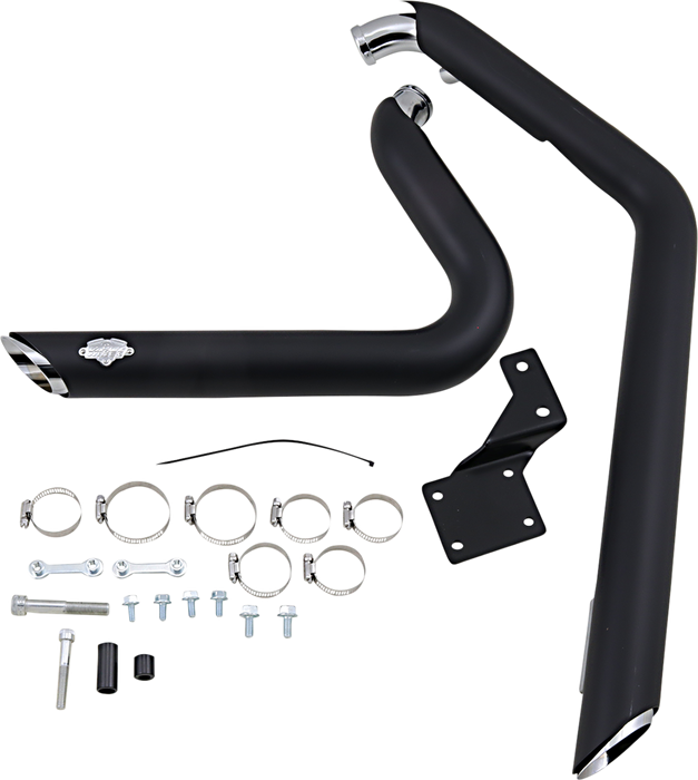 VANCE & HINES Shortshots Staggered Exhaust System - Matte Black Ceramic 47221