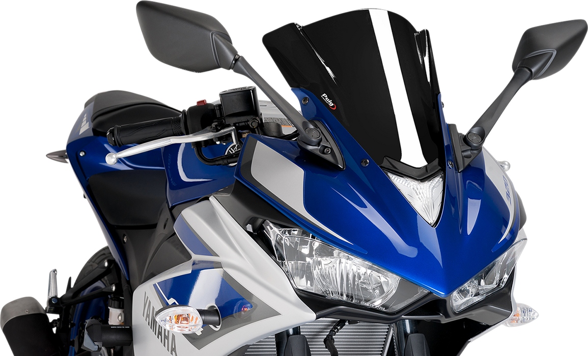PUIG HI-TECH PARTS Race Windscreen - Black - R3 7649N