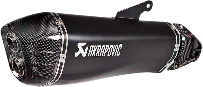 Kawasaki Ninja H2 SX 2018-2021 Exhaust Akrapovic Slip-On Muffler in Black Titanium and Carbon Fiber S-K10SO21HRAABL