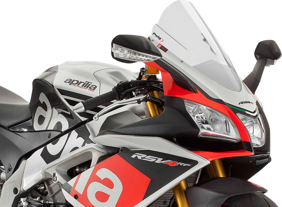 PUIG HI-TECH PARTS Race Windscreen - Clear - RSV4 7614W