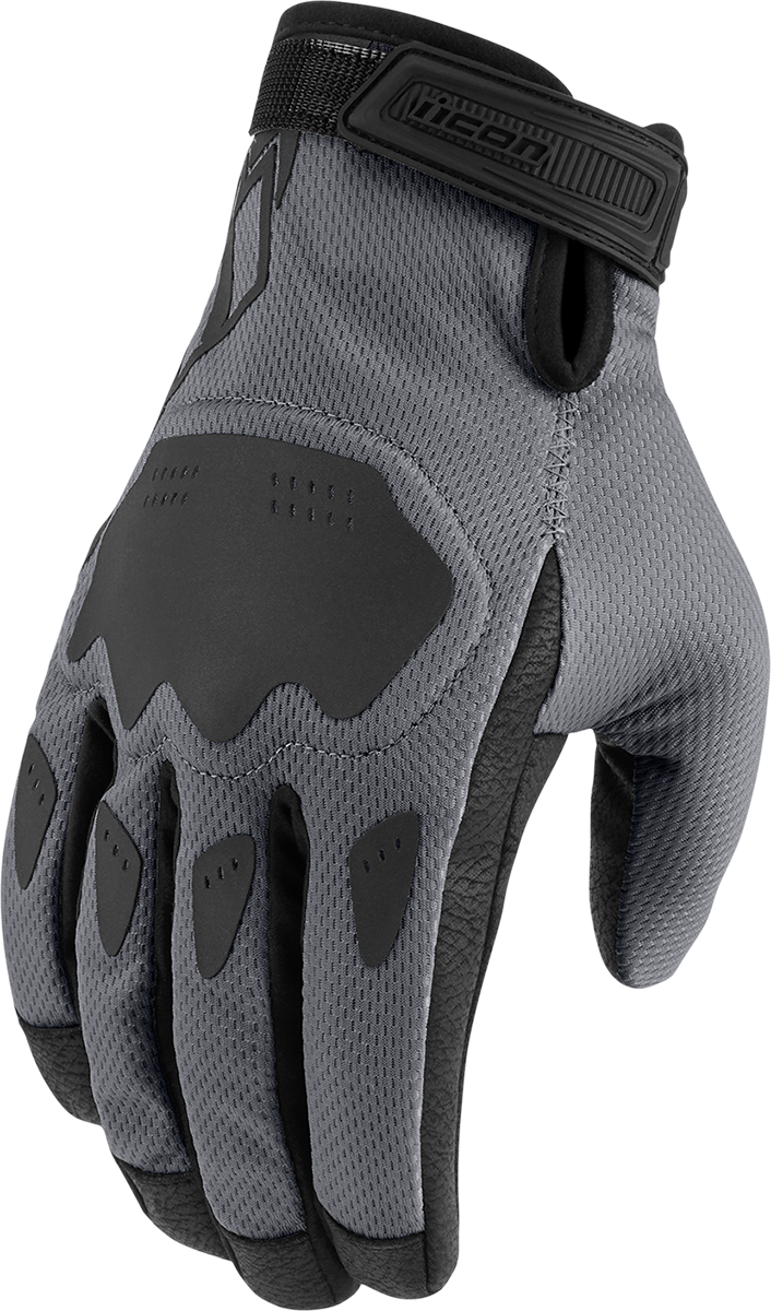 ICON Hooligan™ CE Motorcycle Gloves - Gray - 2XL 3301-4376