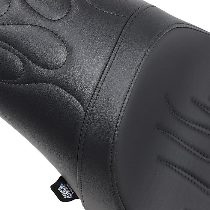 DRAG SPECIALTIES Predator Seat - Flame Stitched - '00-'05 FL FIT FLSTN W/O LUGG RACK 0802-0468