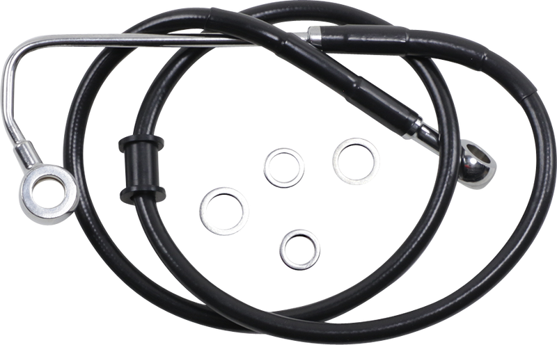 DRAG SPECIALTIES Brake Line - Front (Upper) - Black 618299-BLK