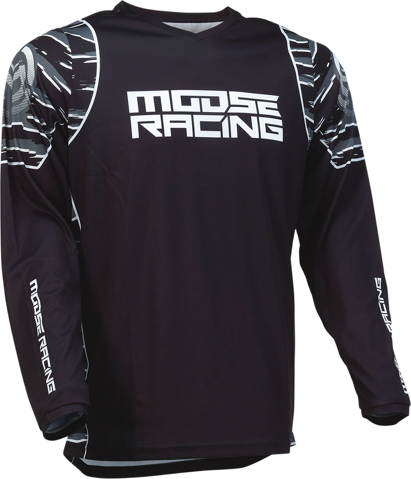 MOOSE RACING Qualifier Jersey - Black/White - 5XL 2910-6973