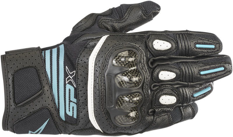 ALPINESTARS Women Stella SPX AC V2 Gloves - Black/Teal - XL 3517319-1170-XL