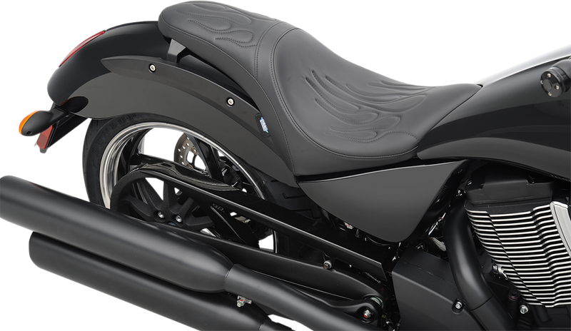 DRAG SPECIALTIES Predator Seat - Flame Stitched - Vegas 0810-1597