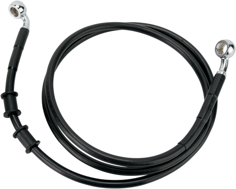 DRAG SPECIALTIES Brake Line - Front (Upper) - Black 660324BLK