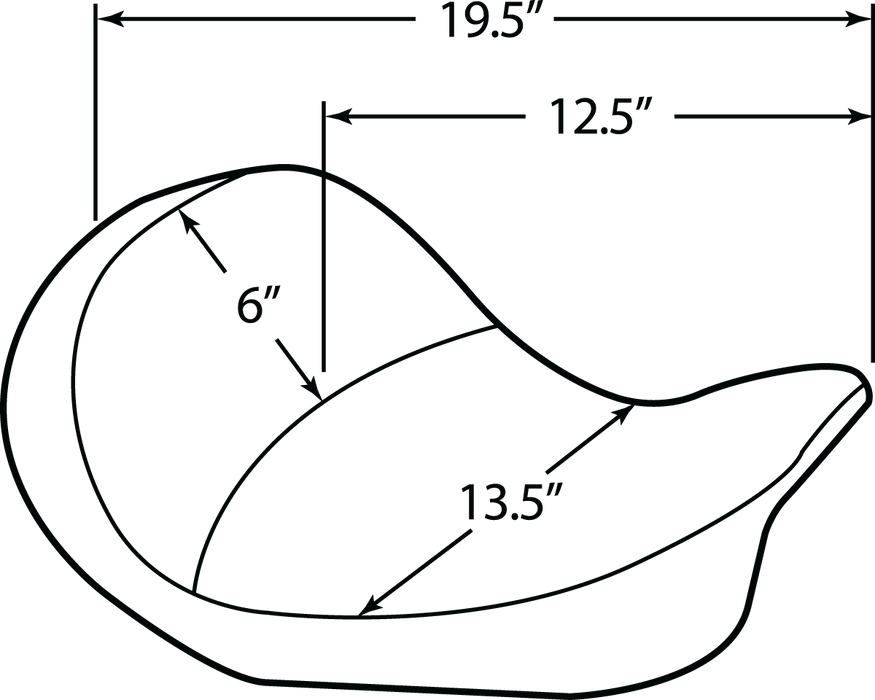 DRAG SPECIALTIES Solo Seat - Mild Stitched - Driver's Backrest - FXD USE P-PADS 08030342,0353 0803-0555