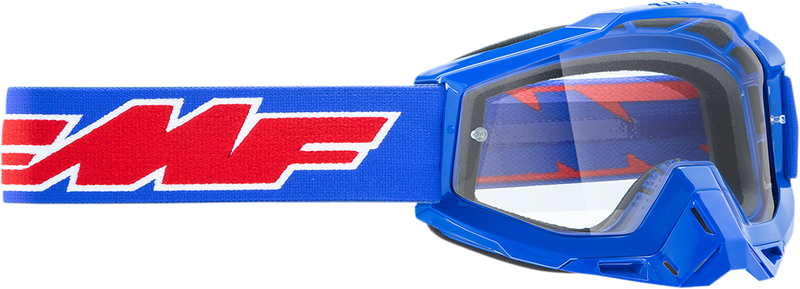 FMF PowerBomb Goggles - Rocket - Blue - Clear F-50036-00002 2601-2973