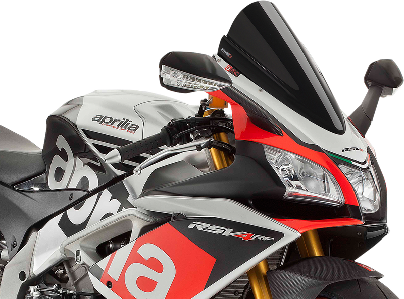 PUIG HI-TECH PARTS Race Windscreen - Black - RSV4 7614N