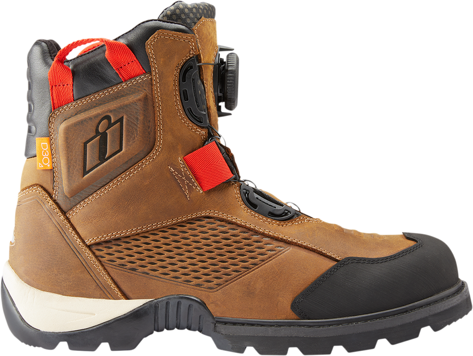 ICON Stormhawk Boots - Brown - Size 8.5 3403-1163