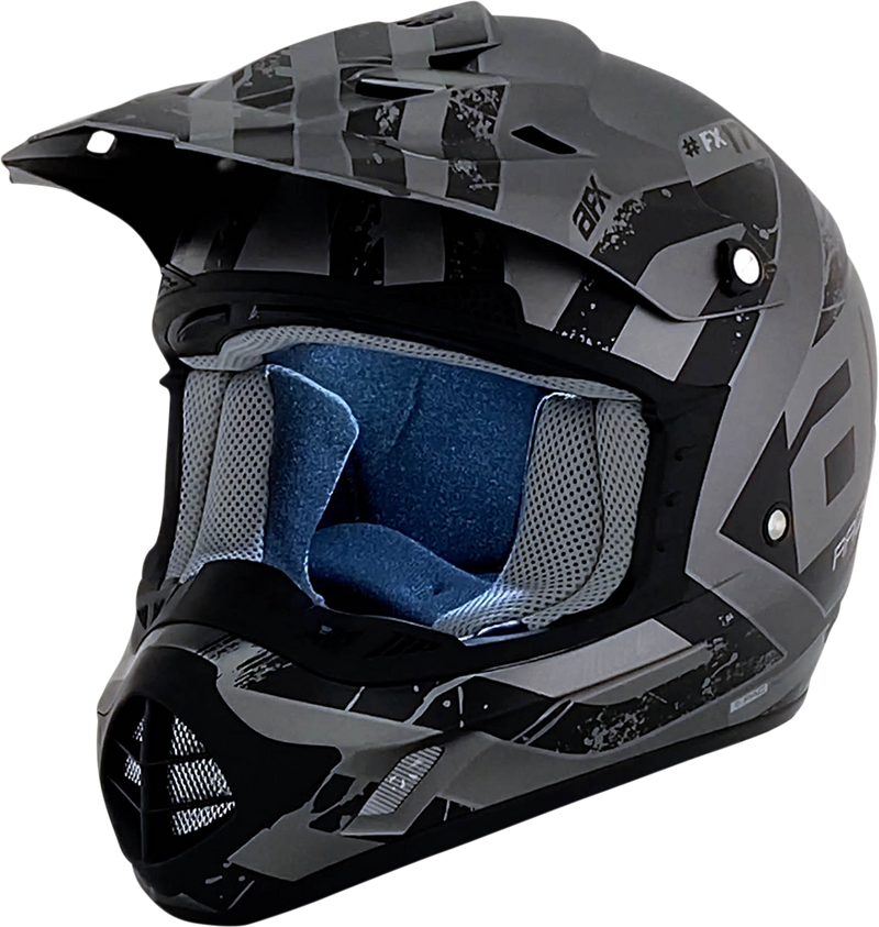 AFX FX-17 Motorcycle Helmet - Attack - Frost Gray/Matte Black - 4XL 0110-7636