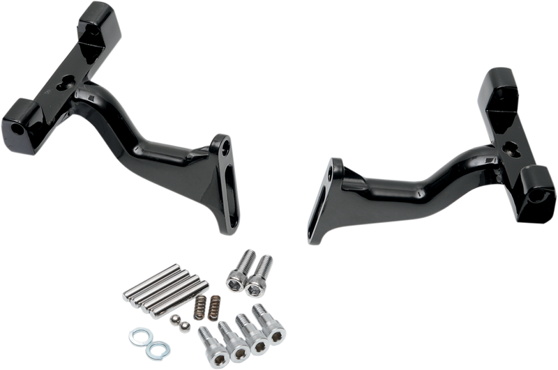 DRAG SPECIALTIES Passenger Footboard Raised Mount - Black P17-0407B