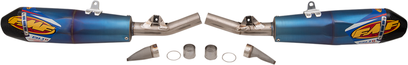FMF Factory 4.1 RCT Dual Mufflers - Blue Anodized CRF250R/X 2018-2021 041589 1821-1994