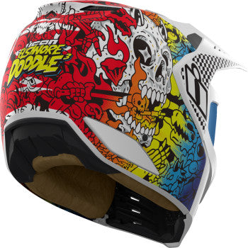 ICON Elsinore™ Helmet - Doodle 3 - White - 2XL 0104-3442
