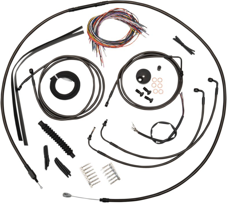 LA CHOPPERS Cable Kit - 15" - 17" Ape Hanger Handlebars - Midnight LA-8050KT2-16M