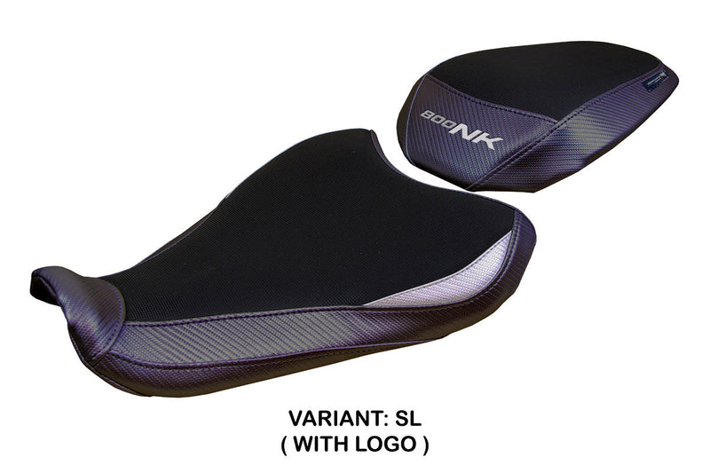 CF Moto 800NK 2023 2024 Seat Cover Tappezzeria Italia in Silver and Black