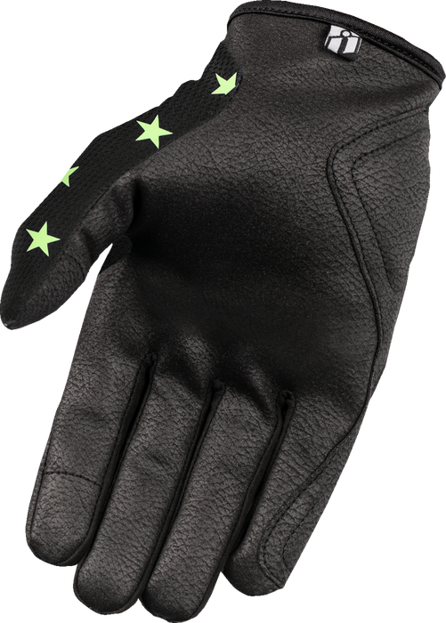 ICON Hooligan™ Old Glory Motorcycle Gloves - Glow - 3XL 3301-4697