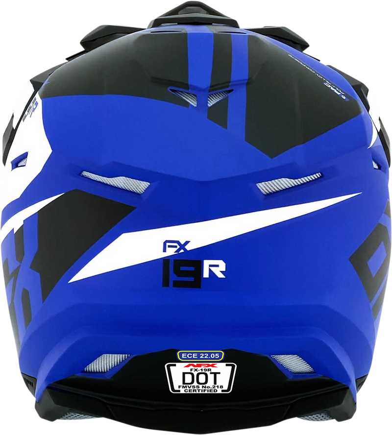 AFX FX-19R Motorcycle Helmet - Racing - Matte Blue - XL 0110-7071