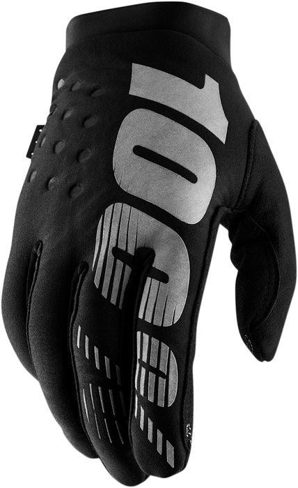 100% Brisker Gloves - Black/Gray - XL 10003-00003