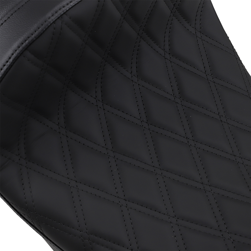 DRAG SPECIALTIES Forward Low Solo Seat - Diamond - Black - FL '08-'22 0801-1252