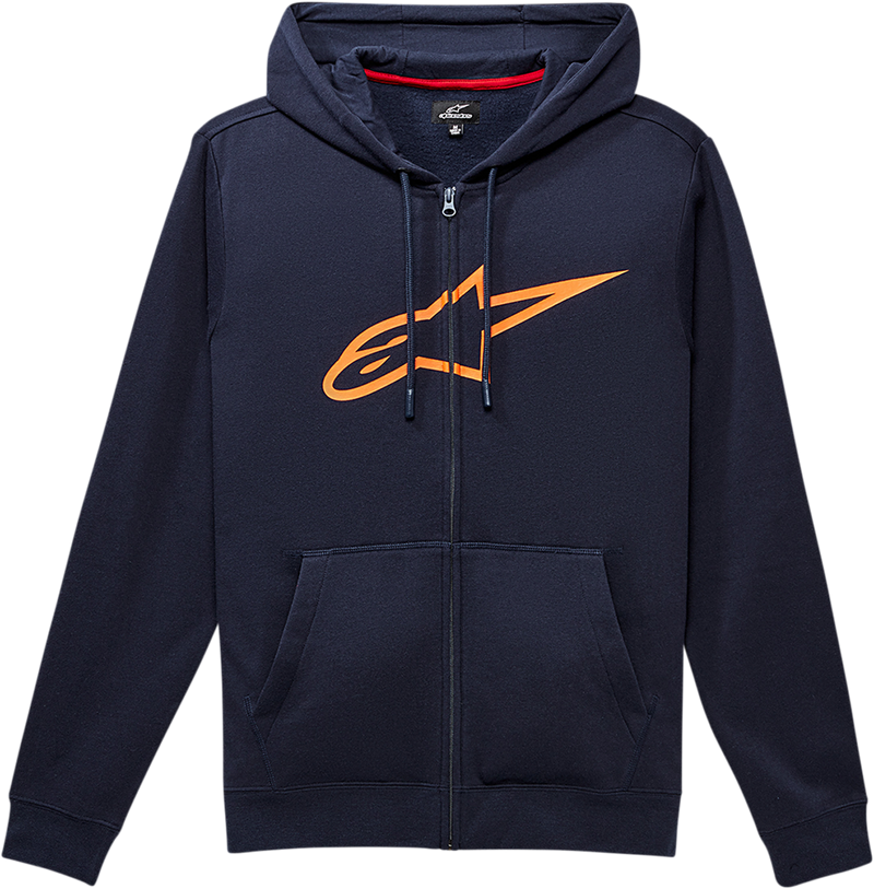 ALPINESTARS Ageless 2 Zip Hoodie - Navy/Orange - 2XL 10385305270322X