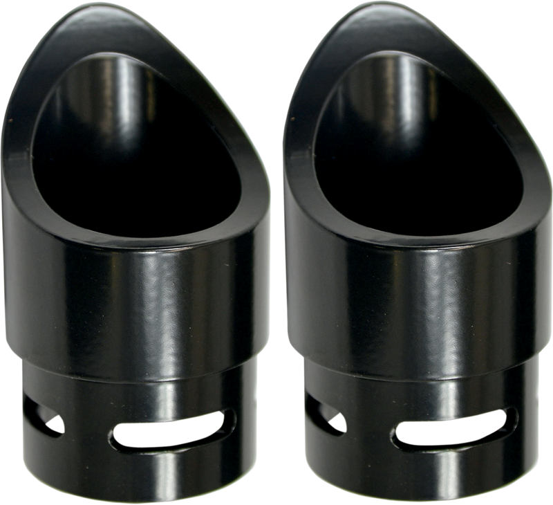BARON Exhaust Tip - Black - Mini Scalloped BA-1100-02B