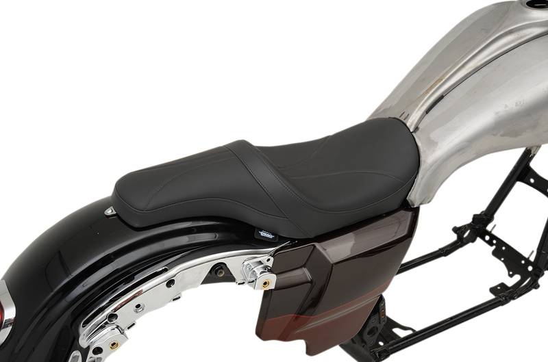 DRAG SPECIALTIES Predator Seat - Mild Stitched - Yaffe Gas Tank - FL '08-'22 0801-1073