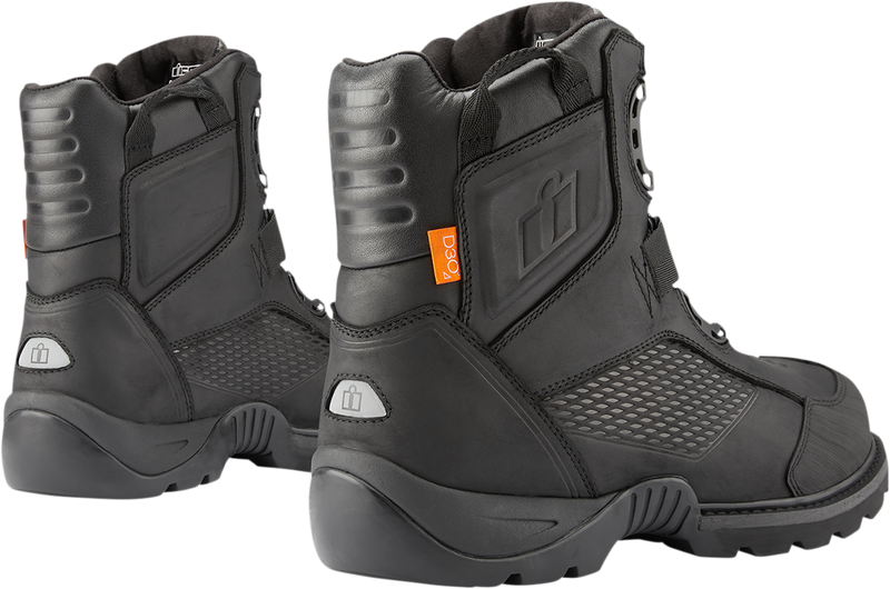 ICON Stormhawk Boots - Black - Size 8.5 3403-1151