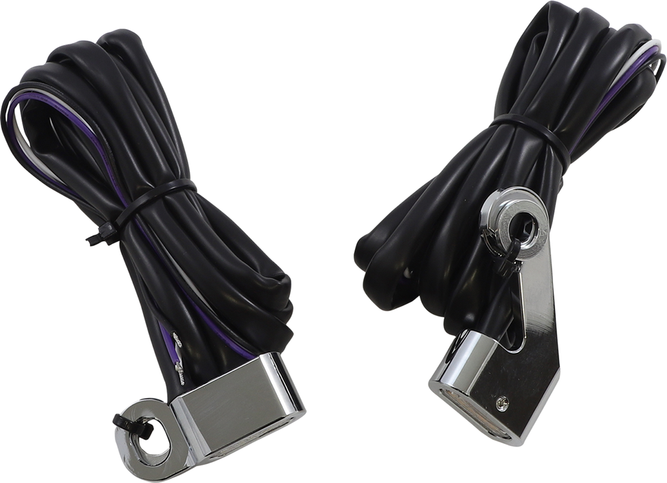 DRAG SPECIALTIES Marker Lights - White/Amber - Chrome L22-0232DCE