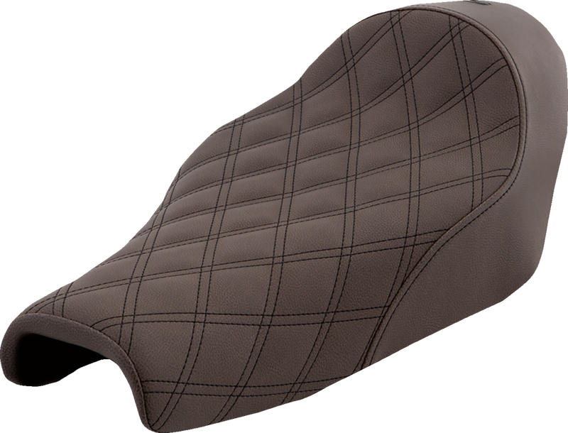 SADDLEMEN Renegade Solo Seat - Lattice Stitched - Brown - XL 807-11-002BLS