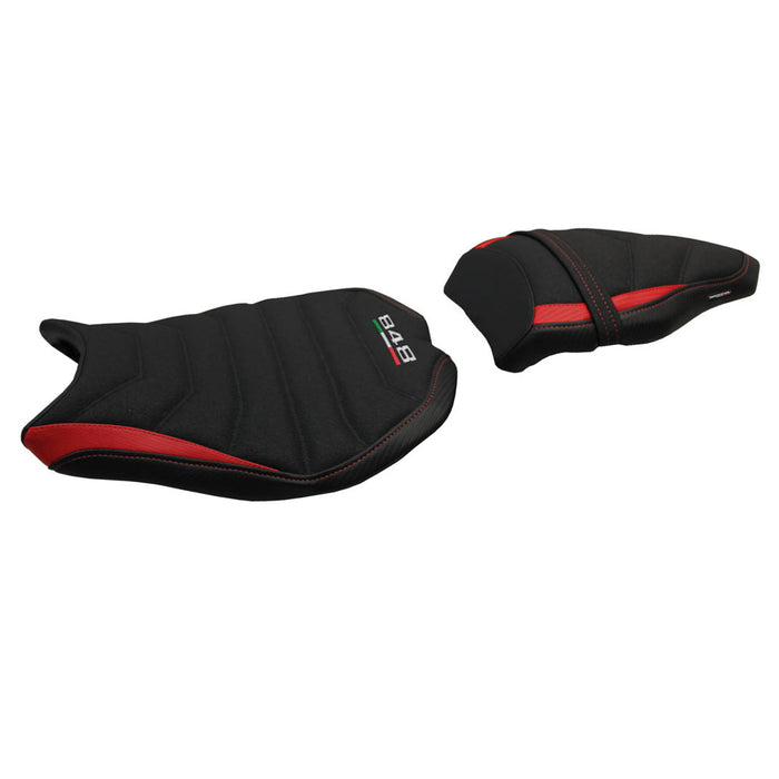 Ducati 848 2007-2013 Seat Cover Tappezzeria Italia Ultragrip in Red and Black