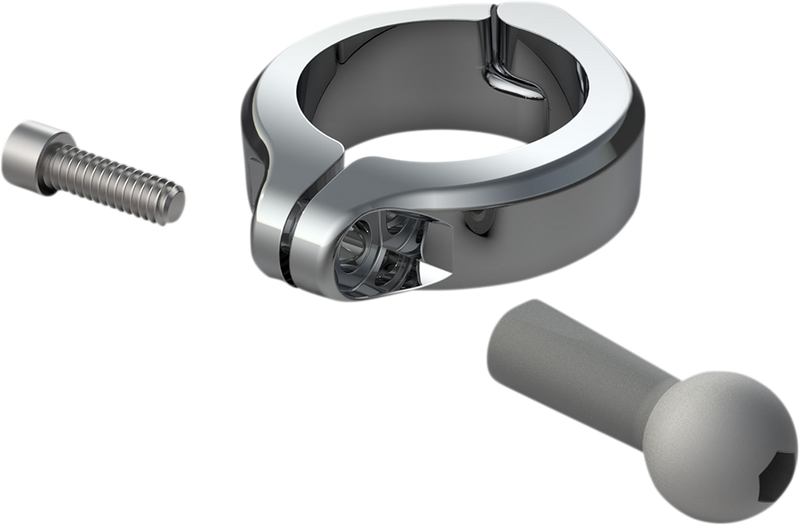 CIRO Ball Mount - Aluminum Clamp - 1-1/2" Handlebars - Chrome 50134