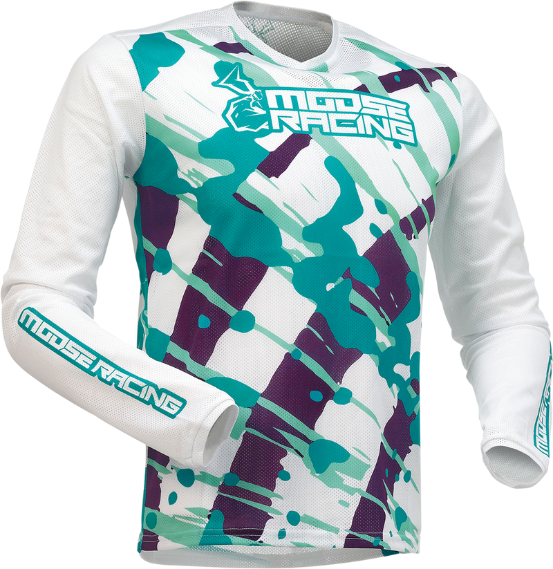 MOOSE RACING Youth Agroid Mesh Jersey - Purple/Teal - Small 2912-2170
