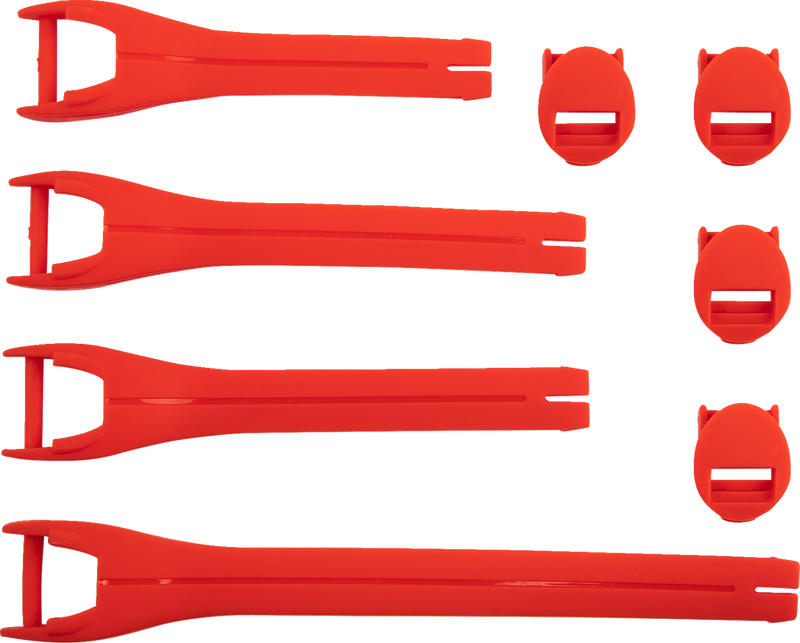 MOOSE RACING Qualifier Boot Strap Kit - Red - Size 10-15 3430-1018