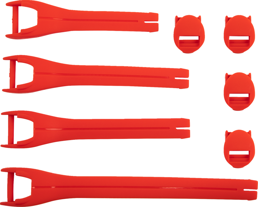 MOOSE RACING Qualifier Boot Strap Kit - Red - Size 10-15 3430-1018