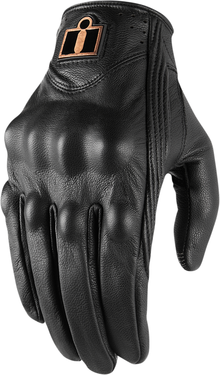 ICON Women's Pursuit Classic™  Leather Motorcycle Gloves - Black - Large 3302-0796
