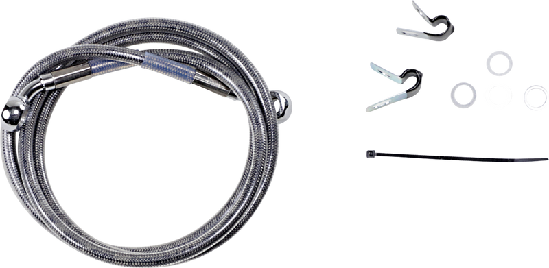 DRAG SPECIALTIES Brake Line - Front - +10" - Stainless Steel - XL 660310-10