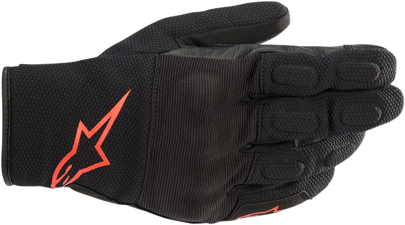 ALPINESTARS S-MAX Drystar® Gloves - Black/Fluo Red - Small 3527620-1030-S