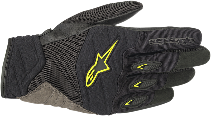 ALPINESTARS Shore Gloves - Black/Fluo Yellow - Large 3566318-155-L