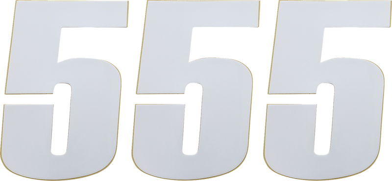MOOSE RACING Race Number 5 - White - 6" 80105