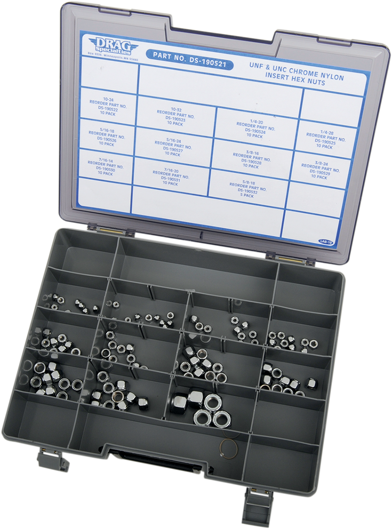 DRAG SPECIALTIES Insert Nut - Assortment - Nylon MK201