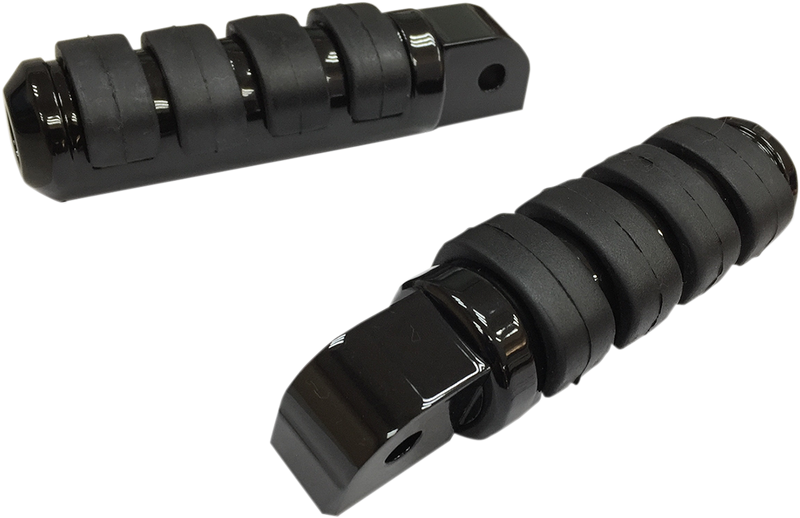 DRAG SPECIALTIES Passenger Soft-Ride Black Foot Pegs - Softail P17-0341ISGB