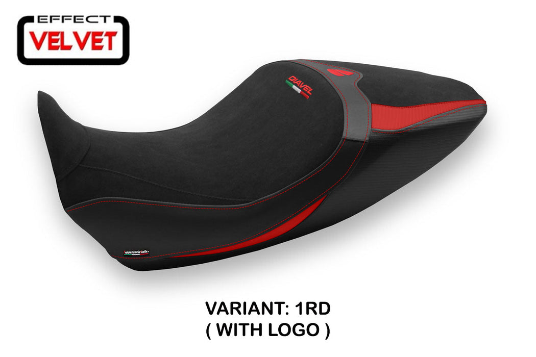 Ducati Diavel 1260 2019-2023 Seat Cover Tappezzeria Italia in Black and Red