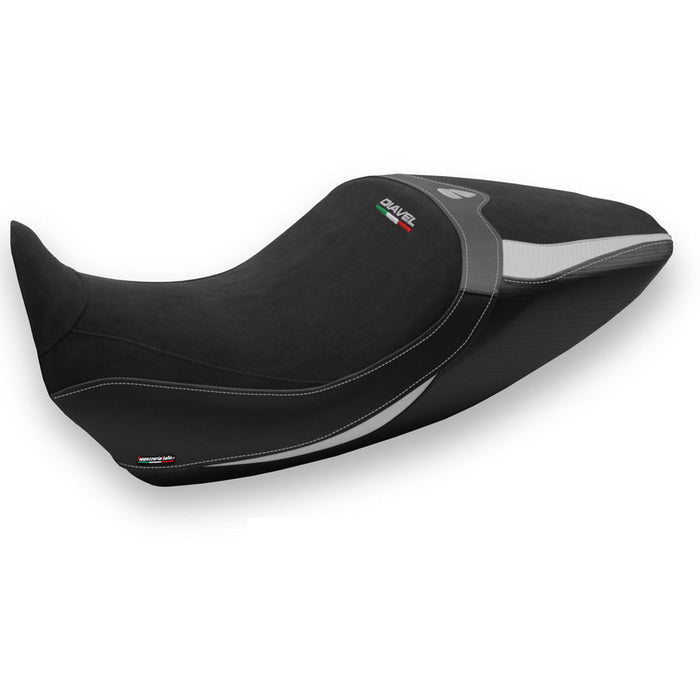 Ducati Diavel 1260 2019-2023 Seat Cover Tappezzeria Italia in Silver and Black