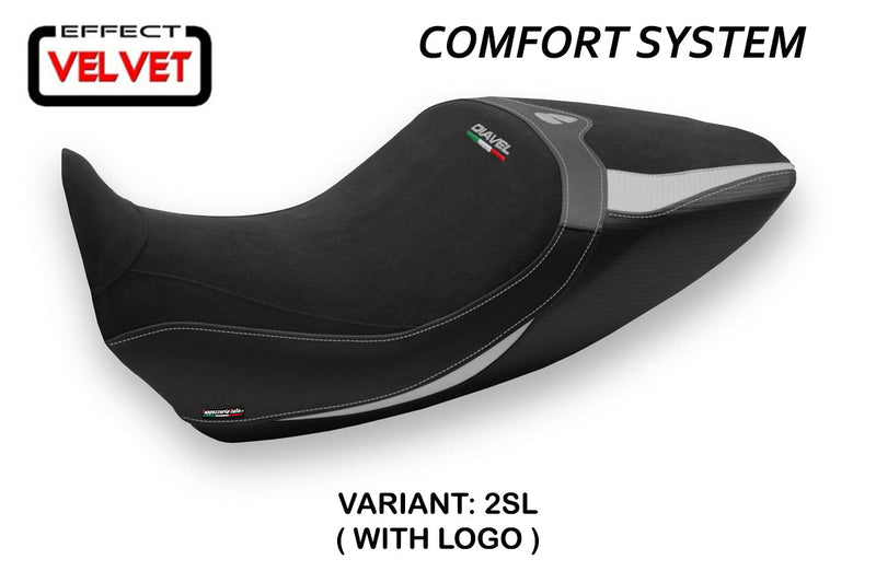 Ducati Diavel 1260 2019-2023 Seat Cover Tappezzeria Italia Comfort in Silver