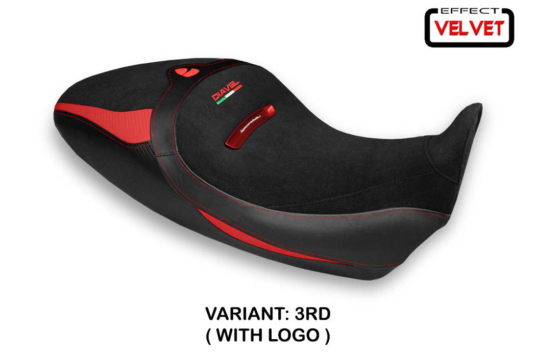 Ducati Diavel 1260 1260S 2019-2023 Seat Cover Tappezzeria Italia in Red and Black